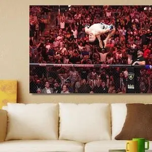 Justin Gaethje Poster Knockout Wall Art, Poster Print BMF Title KO over Dustin Poirier UFC 291 Backflip Justin Gaethje Poster