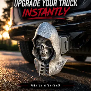 Grim Reaper - Snap-in fit | 2” Tow Hitch Cover | Premium Truck Accessory