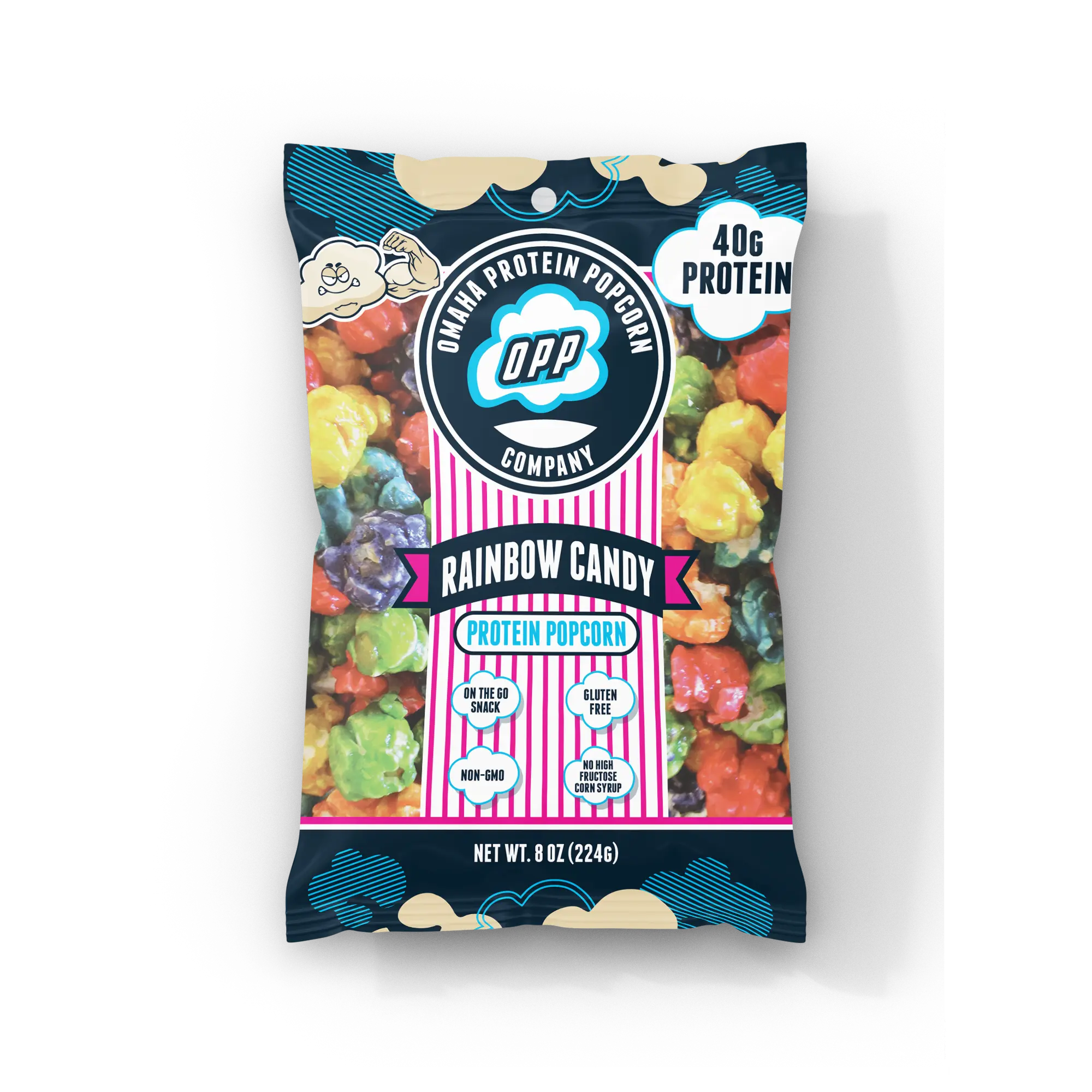 Omaha Protein Popcorn- Rainbow Candy