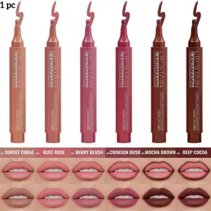 Lipstick water lip line lip glaze pen matte is not easy to stick to the cup dye lip liquid Hydrating Liquid Lipstick