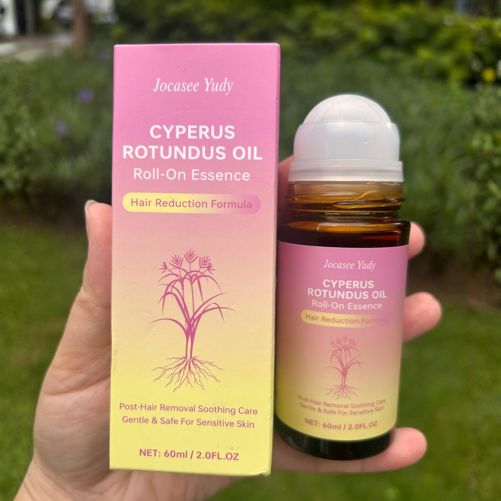 Cyperus Rotundus Oil for Hair Removal , Reduces Unwanted Hair Growth, Soothes Skin Body Care Roll-On Serum for Smooth, Sensitive Skin - 60ml/2oz
