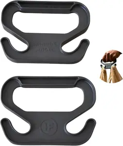 Handle Magic – Set of 2 Bag Carriers | Ergonomic Grip and Bag Holder | 33 lbs Capacity | Lightweight & Comfortable for Shopping & Travel (Black)
