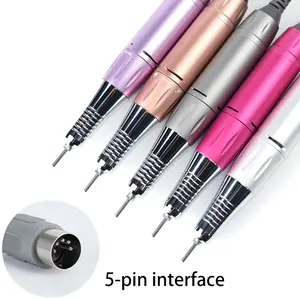 Professional electric nail drill with a metal body, equipped with a 35,000 RPM handheld nail head for nail art, filing, polishing, and grinding
