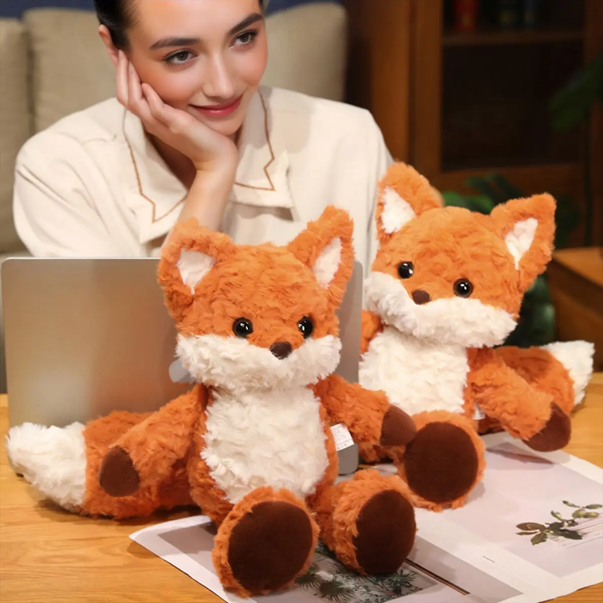 Rabbit Fox Plush Toy, Perfect Gift for Birthdays, Valentine's Day, Mother's Day, Thanksgiving, Christmas