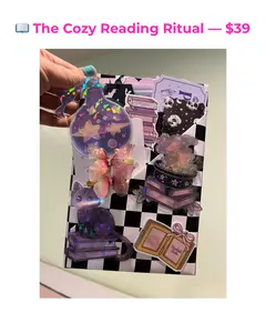 The Cozy Reading Ritual - Librarian Curated Book Bundle with Bookmarks Pen Stickers Skin Care & Personalized Card for Quiet Moments