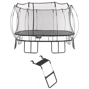 Springfree Trampoline Kids Square 13 Ft Trampoline & FlexrStep V2 Safety Ladder