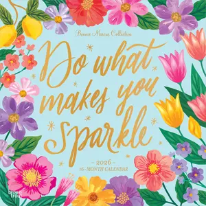 Bonnie Marcus OFFICIAL | 2026 12 x 24 Inch (Hanging) Monthly Square Wall Calendar | Foil Stamped Cover | Plastic-Free | BrownTrout | Fashion Designer Stationery