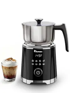 IAGREEA 8-in-1 Large Electric Milk Frother 21oz/600ml Detachable Stainless Steel Pitcher for Coffee Latte Cappuccino Hot Chocolate Matcha Dishwasher Safe 600W Fast Heating One-Touch Control