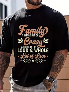 Family Vibes Family Reunion Clothing T T Shirt Street Hip Hop Style Men's T T Shirt Breathable Sweat Wicking and Soft Suitable for Daily Commutes Lounging at Home and Casual Wear.2026 New Year's Party Street Style Outfits T Shirts, PLUS SIZE