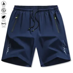 Men'S Camo Pattern Quick-Dry Athletic Shorts - Breathable, Elastic Waistband with Drawstring, Zippered Pockets for Running, Gym, Cycling & Hiking, Hiking Apparel | Camouflage Shorts | Zippered Pockets Breathable stretch polyester