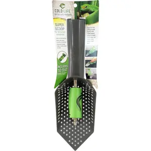 Super Scoop Sifter Terrarium Bedding Substrate and Small Pet Cage Cleaner Shovel with 10 ct Poop Bags