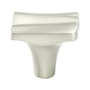212 MAIN Berenson Metal Door Knob - 1.312 in. Puritan Style, Long Brushed Nickel Finish, Zinc Base, Bold Design