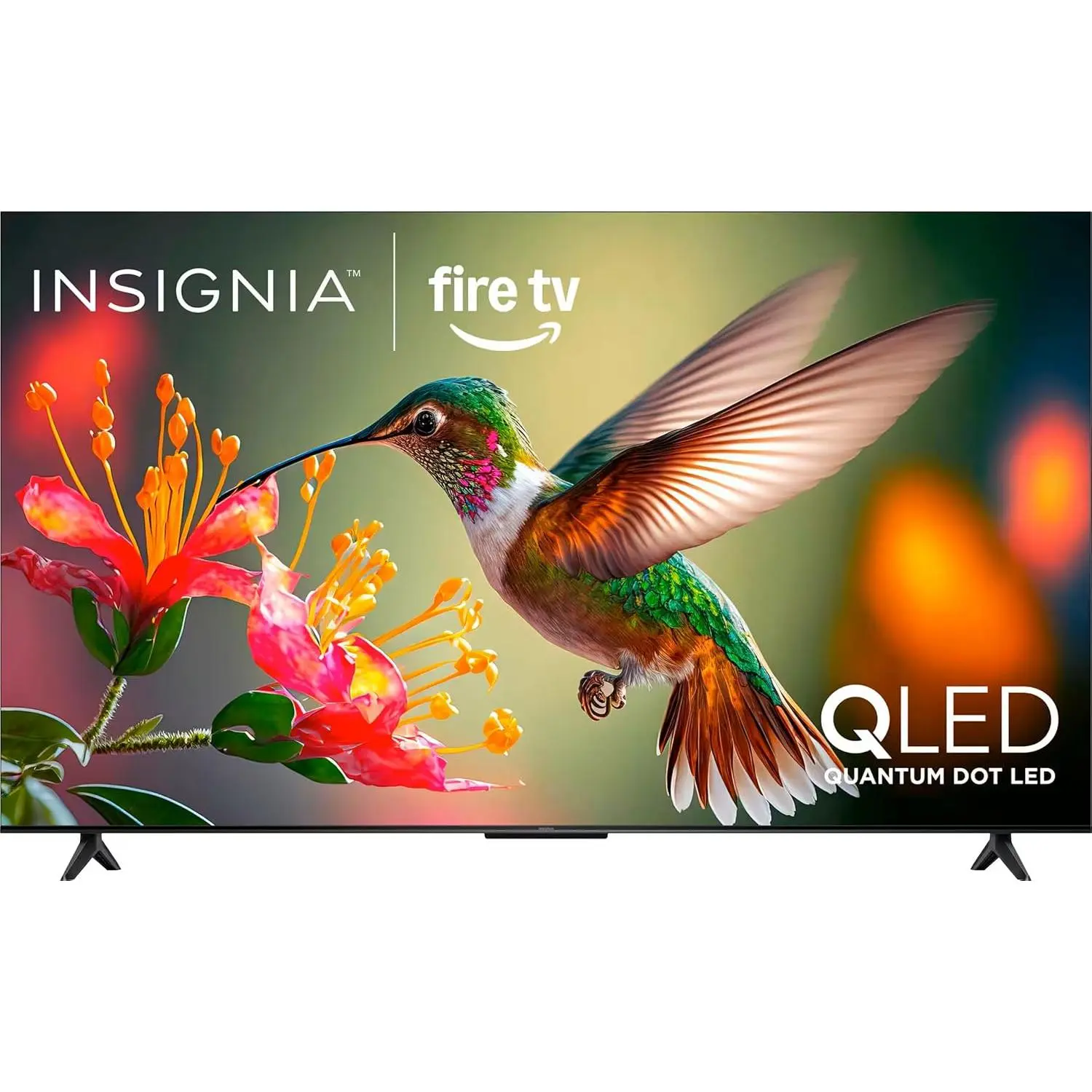 INSIGNIA 55-inch Class QF Series Flat Screen LED 4K UHD QLED Panel Smart Fire TV, Smart TV for Home Entertainment