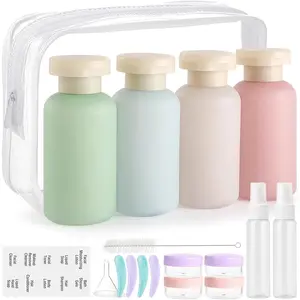 18 Pack Travel Bottles for Toiletries, TSA Approved Leak Proof Refillable Plastic Travel Containers,  Travel Essentials for Shampoo Conditioner Lotion Liquids, Airport Carry  Accessories