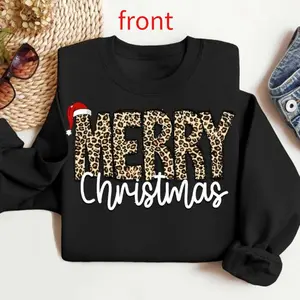 Christmas Sweatshirt, Merry Christmas Sweatshirt, Leopard Printed Christmas , Christmas Gift , Women Leopard Christmas