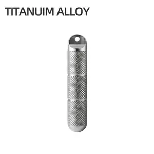 Titanium Alloy Sealed Non-Slip Multi-Compartment Medicine Bottle Storage Case, Portable Waterproof Moisture Proof Drug Holder