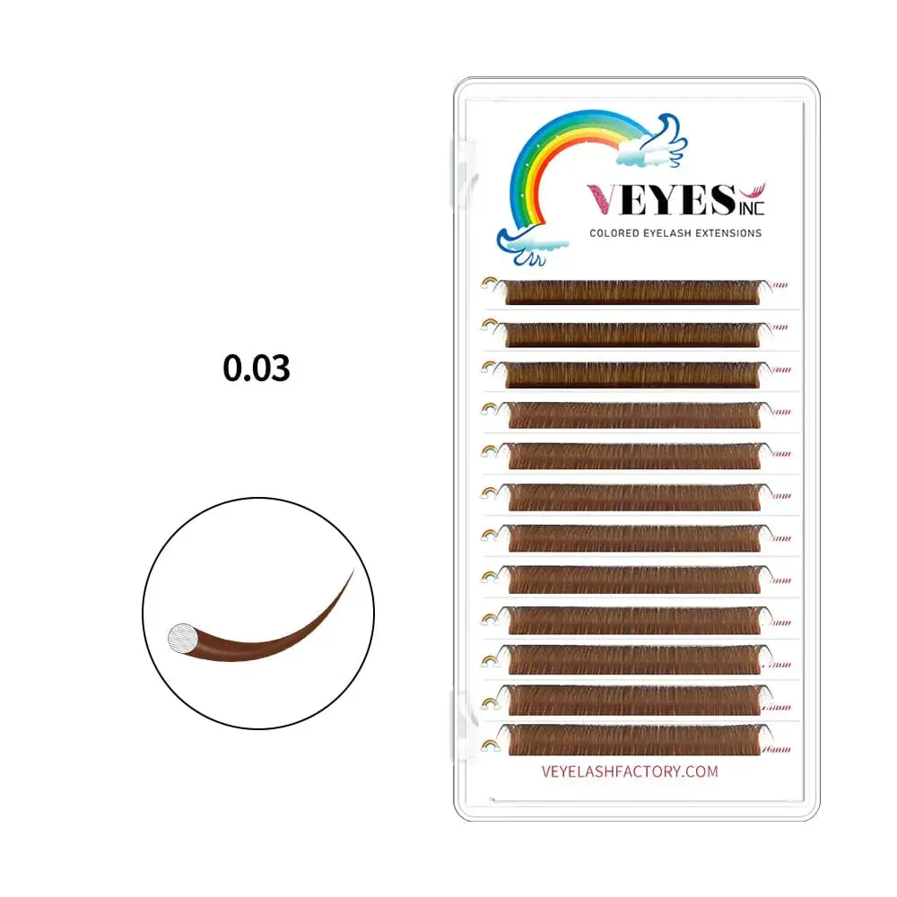 Brown Veyes Colored Eyelash Extensions