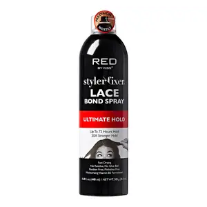 RED by KISS Ultimate Lace Bond Spray – 20X Extreme Hold, Lace Melt Wig Install Spray, Long‑Lasting Up to 72H, No Residue, Vitamin B5 RED by KISS Ultimate Lace Bond Spray – 20X Extreme Hold, Lace Melt Wig Install Spray, Long‑Lasting Up to 72H, No Residue, Vitamin B5