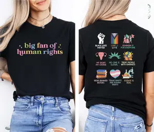 Big Fan Of Human Rights Shirt, Equality Shirt, Human Rights Top, Social Justice Gift For Activist, Unisex Graphic Tee, Womenswear Menswear