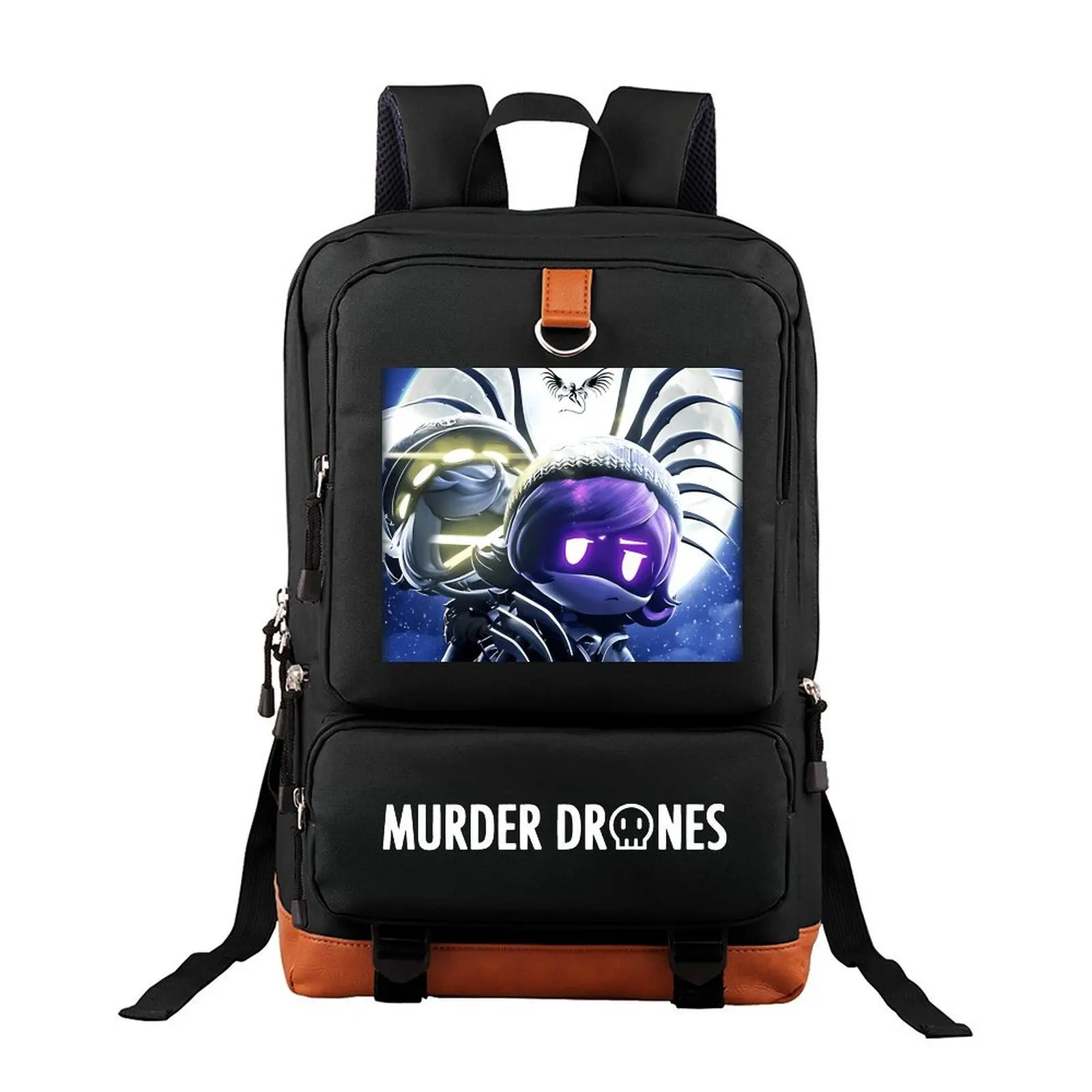 Murder Drones Horror  Unisex Backpack with Laptop Compartment – Large Capacity Travel & Commuting Bag for Camping, Perfect Birthday Gift for Friends & Family 17.3‘’*11.4”
