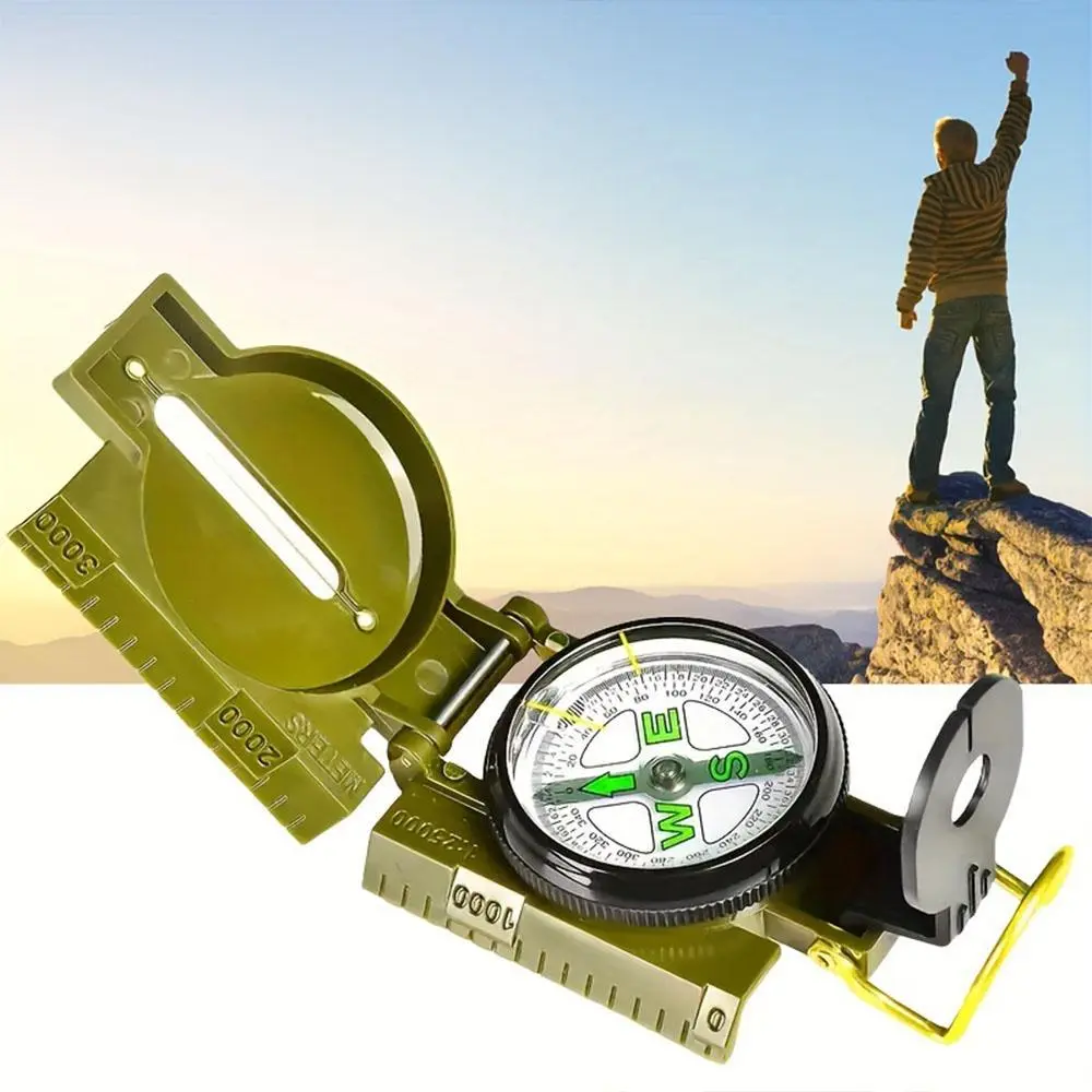 Outdoor Survival Compass, Multi-Functional Waterproof Portable Active Sport Compass for Hiking Camping Travel, Essential Gear for Adventure Enthusiasts