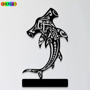 1pc Tribal Dolphin Metal Wall Art,Tribal Dolphin Statue Mural, Ideal Gift for New Year, Easter, Marine Life Decor Enthusiasts, Rust-Resistant Metal Wall Decor Wall Sculptures, Perfect for Patio Wall & Garden Fence, Unique Coastal Home Decor