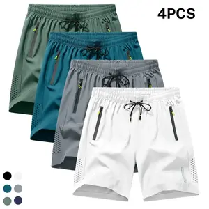 Men's Sports Casual Shorts - Breathable, quick-drying, stylish gym shorts with zip pockets and drawstring design for outdoor sports such as climbing, tennis and running; ideal for summer workouts.