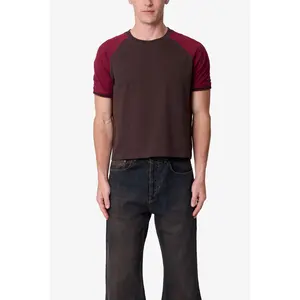 mnml Vintage Ringer Tee - Brown/Burgundy mnml Vintage Ringer Tee - Brown/Burgundy