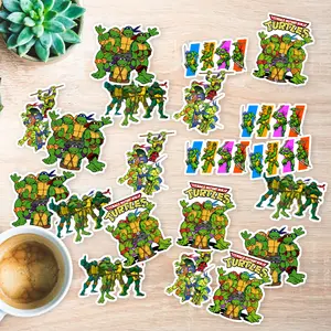 Stickers Pack 20 Pcs Teenage Bottle Aesthetic Car Mutant Waterproof Vinyl Ninja Skateboard Bumper Luggage Turtles Colorful Guitar Laptop Water Bike