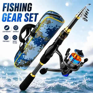 All-in-One Saltwater Surf Fishing Rod Combo Kit, Long Cast Corrosion Resistant Fishing Pole with Spinning Reel & Storage Bag, Perfect for Beach, Shore, Offshore & Pier Saltwater Fishing