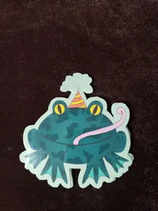Happy Frog Vinyl Sticker