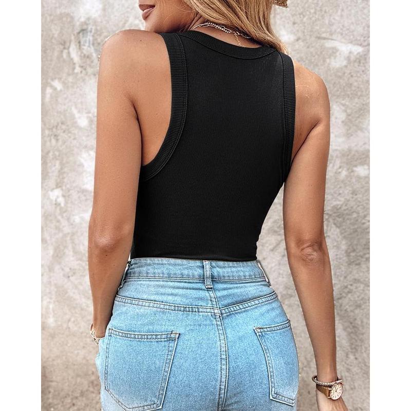 Women's Built-in Bra Tank Top - Racerback Ribbed Workout Shirt Leggings Jeans Knit Seamless Soft Shorts Stretchy Sweatpants Viscose Skinny