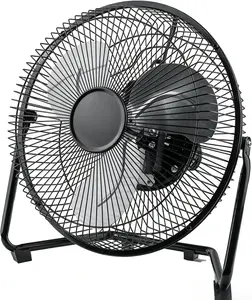 9 Inch Cradle Fan 3 Speed Adjustable Fan 180° Tilt Metal Frame Aluminum Blades Portable Floor Table Fan With Carry Handle Non-Slip Rubber Feet Heavy Duty Cooling Fan For Bedroom Workshop Garage Black