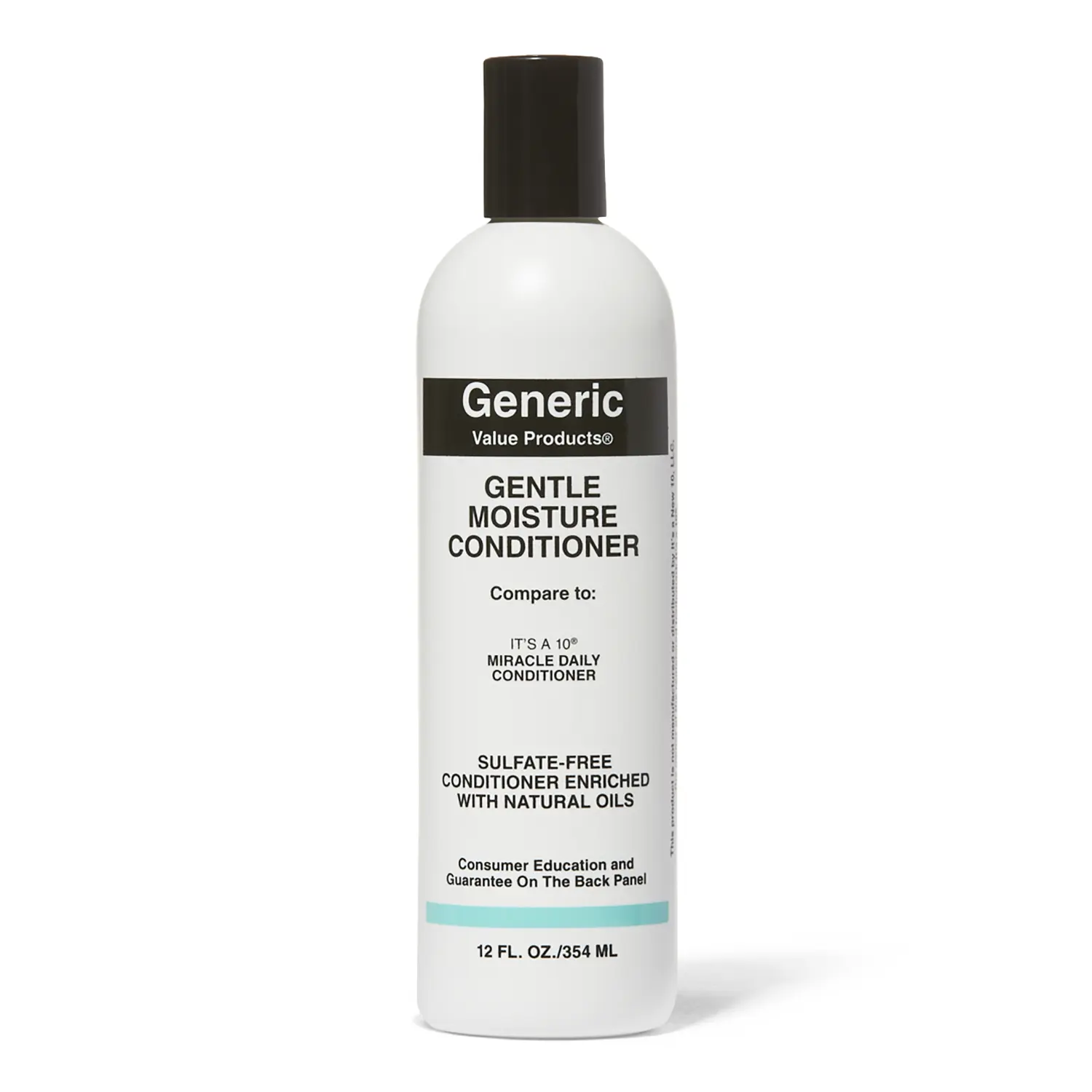 Generic Value Products Gentle Moisture Conditioner, Sulfate Free, Contains Argan Oil, Flax Seed, and Palm Oil, Detangles, Reduces Frizz, 12 Oz