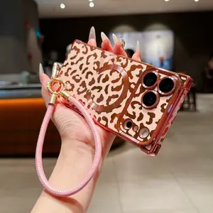 Magnetic Protective Leopard Print Phone Case Cover for iPhone 17 Pro Max/16/15/14/13/air, Full Camera Protection, Shockproof, Wireless Charging Support