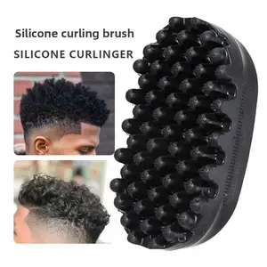 Silicone Curl Brush, Dreadlock Comb, Portable Small Curl Comb, Hairdressing Comb, Black Perm Styling Comb, Curl Defining Brush, Hair Styling Tool