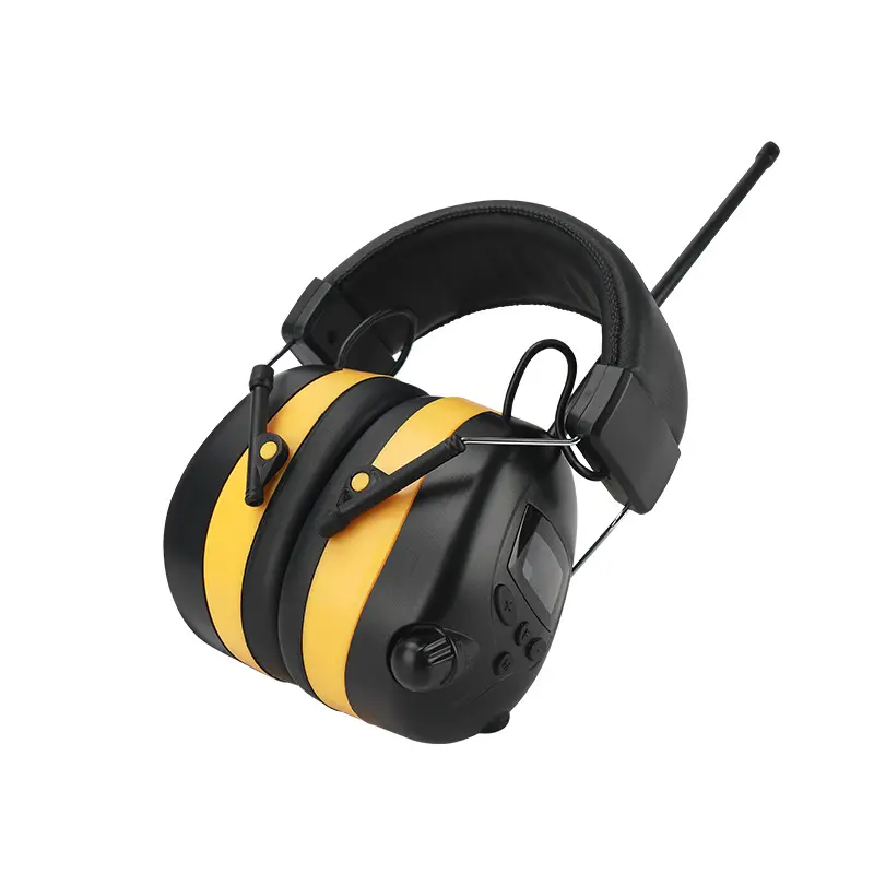 AM/FM Radio Ear Protectors with LCD Display, 105dB Hearing Protection Safety Earmuffs, Battery-Powered, Adjustable Foam Earcups (Tools & Hardware Multitool Accessory for Outdoor Yardwork), Yard Work