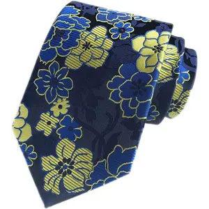 Mens Novelty Floral Wedding Tie Jacquard Woven Luxury  Slim Necktie 3.15"
