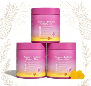 [Don’t Wait!] 60ct Hawaiian Pineapple Her Juicy Feminine Probiotic Gummies with Slippery Elm and Prebiotics, Dual Wellness Supplement for Digestive Health, Feminine Balance and Natural Intimate Moisture