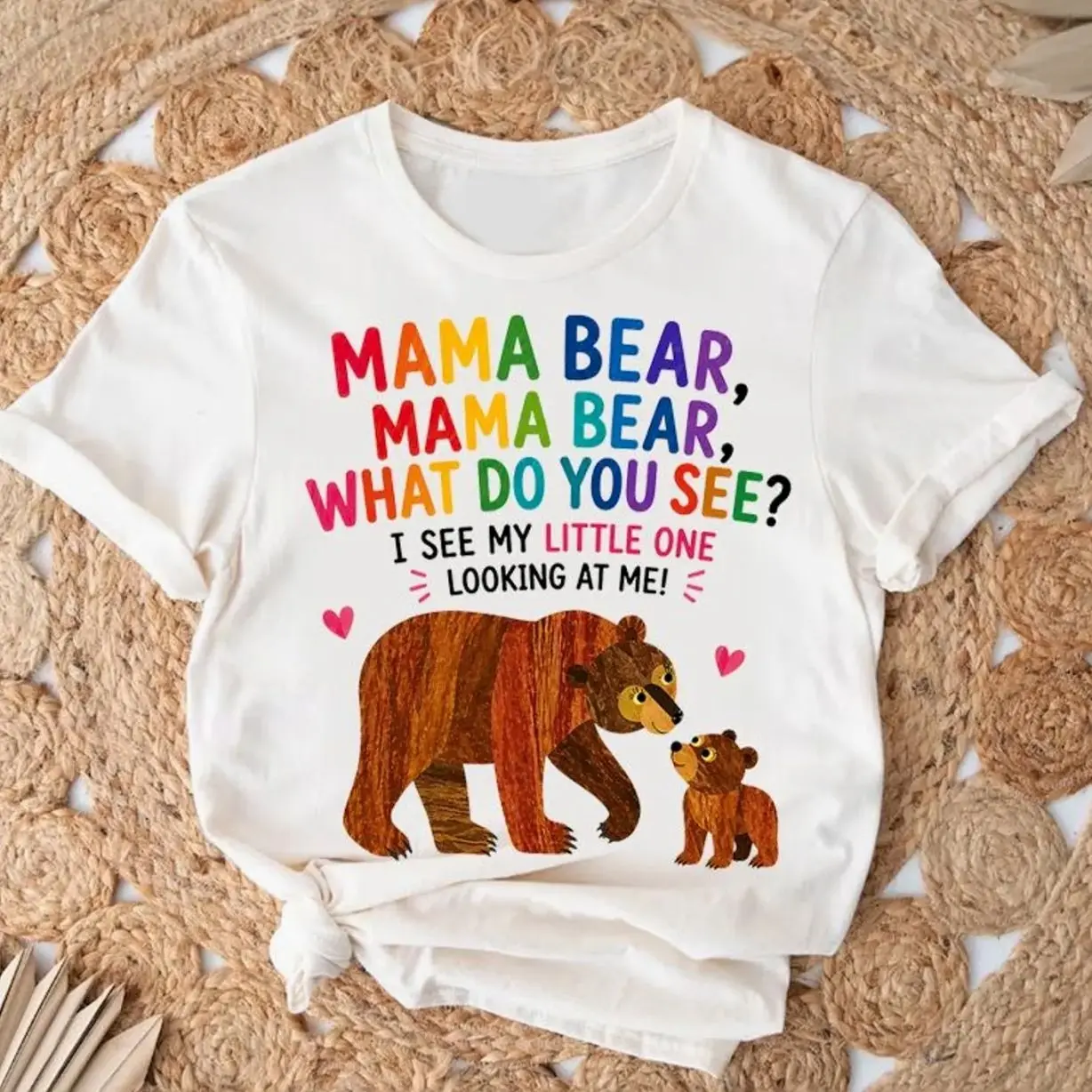 Mama Bear Mama Bear What Do You See Shirt, Mother and Child Matching Tee, Mom and Me Storybook Shirt, Baby Shower Gift, New Mom Bear Outfit 5