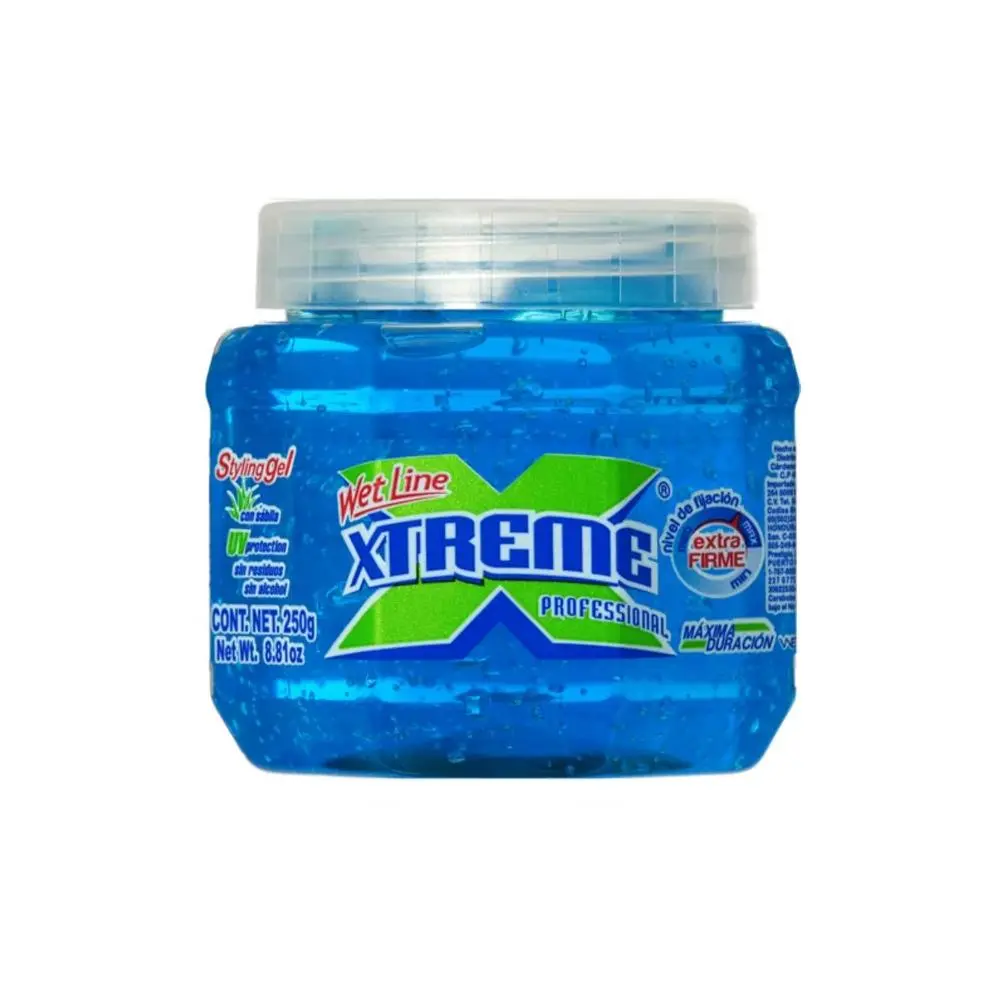 NSC Wet Line Xtreme Pro Blue Styling Gel, 8.8oz Salon-Grade Hydrating Haircare, Aloe-Enriched Strong Hold Long-Lasting Gel for All Hair Types, Strong Hold Gel