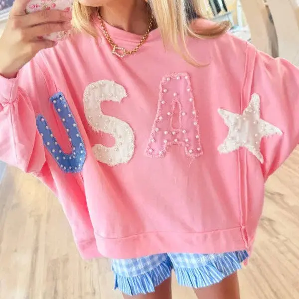 USA Pearl Oversized Sweatshirt