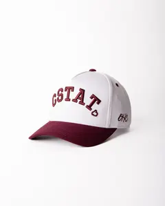CSTAT TRUE Maroon & White Two-Tone | Pre-curved Snapback