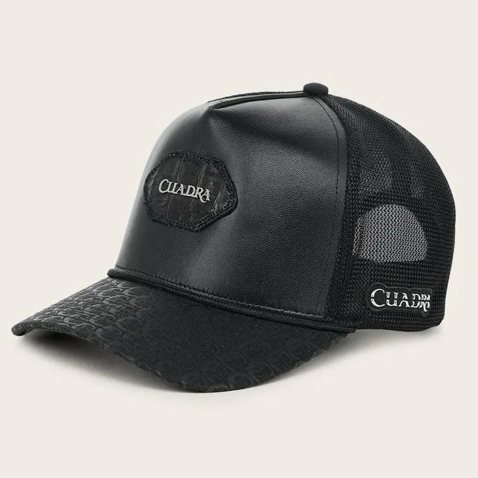 Gorra CUADRA caiman en cuero