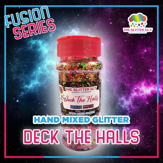 The Glitter Guy Deck the Halls Chunky Glitter, Hand Mixed Polyester in a 100mL Shaker for Cosmetic Nail Art & DIY Crafts, Hand Mixed Glitter