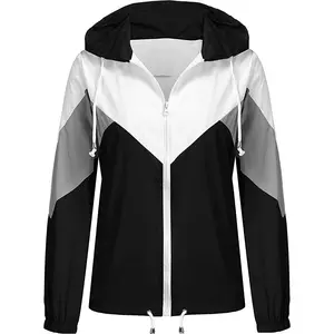 Women's Waterproof Rain Jackets Lightweight Hooded Windbreaker Packable Active Outdoor Raincoat