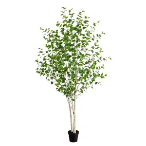 Artificial Birch Tree with Real Touch Leaves 8ft.
