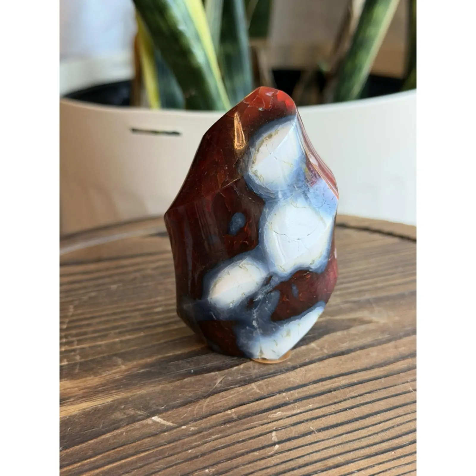 Carnelian Flames - Unique Red and White Coloration with Natural Patterns
