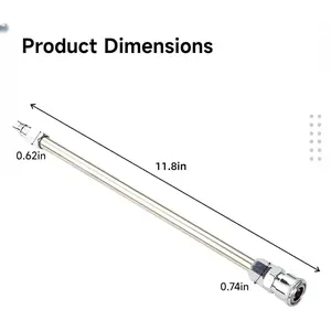11.8 in Electric Air Fittings Extension Rod - Premium Vac-U-Lock Air Quick Connectors Accessory for Reciprocating Machine Attachments