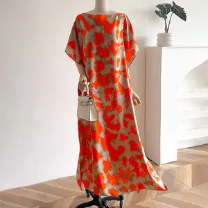Kaftan Silk Dress with Matching Scarf for Women's Fashion Pants Casual Traditional Womenswear Comfortable Versatile Classic Design